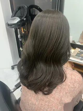 ロング カラー 🌷ラベンダーピンク 顔まわり🌷ねいろのヘアスタイル