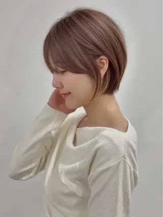 ショート カラー 🎀ツヤ髪×モテヘア 🎀池袋/カナエのヘアスタイル