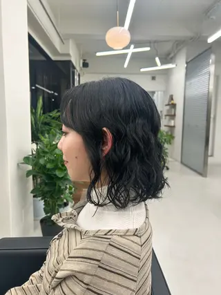 ショート パーマ ロングパーマ/パーマ /表参道/aobaのヘアスタイル