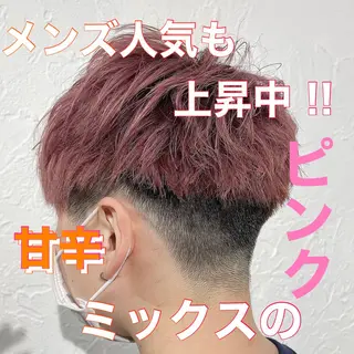 ショート カラー パーマ ヘアアレンジ メンズ 新宿御苑前/ボブ 髪質改善Ryuseiのヘアスタイル
