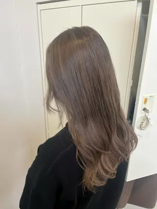 セミロング カラー ブリーチカラー特化 梅田中崎町/あかりのヘアスタイル
