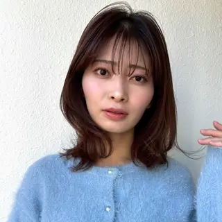 ミディアム 艶髪ストレート❇️ レイヤー❇️出町光流のヘアスタイル