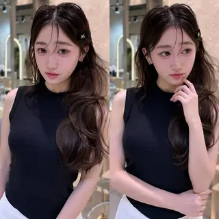 ロング 韓国レイヤー 田中 励也のヘアスタイル
