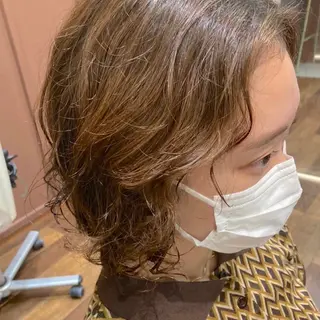 ミディアム パーマ 【パリ研修済】貝沼 しおん（矢場町）のヘアスタイル