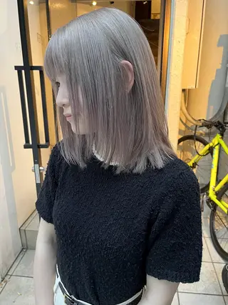 ミディアム カラー ハイトーン/ショート 村上淳乃🐥のヘアスタイル