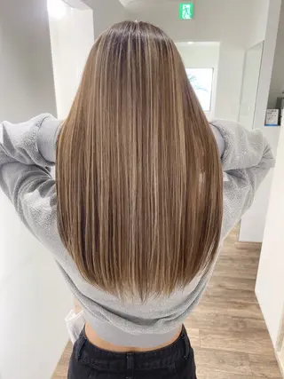 ロング カラー ハイライト⭐️上野 高広のヘアスタイル