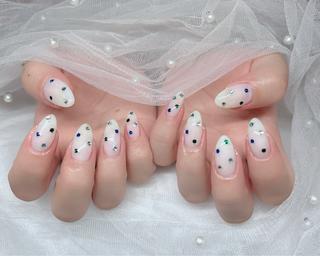 ネイル 🎀PG🩵 ネイルサロンのネイルデザイン