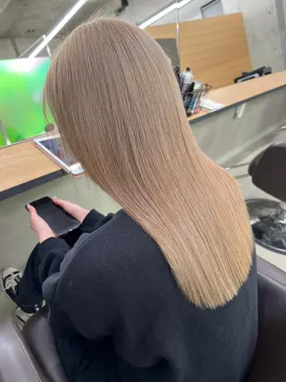 ミディアム カラー パーマ ヘアアレンジ 【ヘアケア特化型】 newi天王寺のヘアスタイル