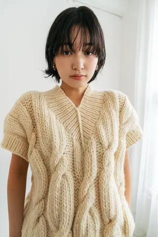 ショート カラー 曲がる縮毛矯正 バレイヤージュ森田のヘアスタイル