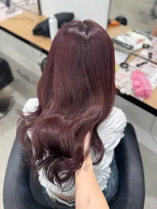 ミディアム カラー ヘアアレンジ 🤍淡色ピンク&ラベ ンダーYUKI🤍のヘアスタイル