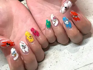 ネイル 韓国/ワンホン/長さ 出しつけ放題🎀のネイルデザイン