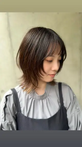 ショート カラー 似合わせレイヤー/ ケアパーマ/高倉のヘアスタイル