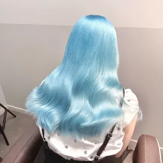 ロング カラー ヘアアレンジ メンズ ブリーチの髪様 MASATOのヘアスタイル