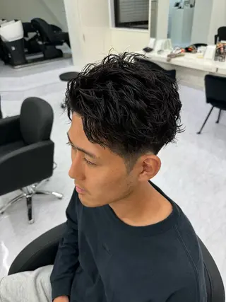 パーマ メンズ little石川 秀のヘアスタイル