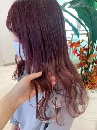 ミディアム カラー 暖色/ブリーチカラー 🎀 M i k uのヘアスタイル