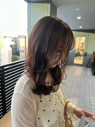 セミロング カラー SiLO Yukinaのヘアスタイル