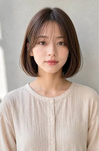 ミディアム 菅野谷 琉那のヘアスタイル