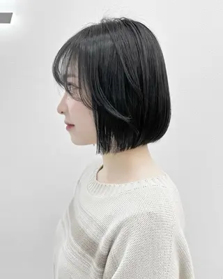 ショート カラー ヘアアレンジ 縮毛矯正🤍 ボブ/ HIKARIのヘアスタイル