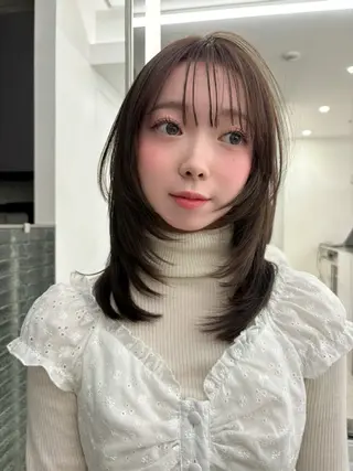 ミディアム ユズキ/銀座似合わせ カット♡透明感カラーのヘアスタイル