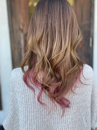 セミロング カラー 佐野 寛のヘアスタイル