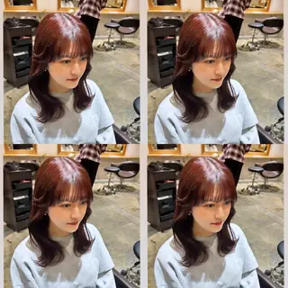 セミロング カラー レイヤーカット/ 縮毛矯正🇰🇷早坂のヘアスタイル