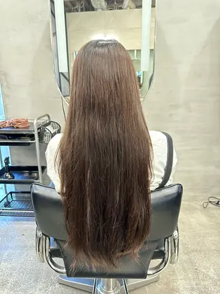 ロング カラー パーマ 髪質改善✨️ 美髪矯正🍵|ヨコチのヘアスタイル