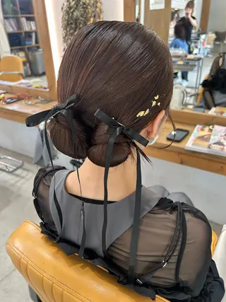 セミロング ヘアアレンジ 小澤 志穂のヘアスタイル