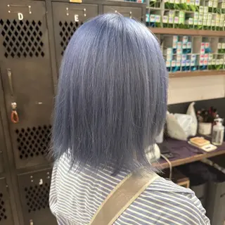 ミディアム ルナ🫐縮毛矯正 🫐髪質改善のヘアスタイル