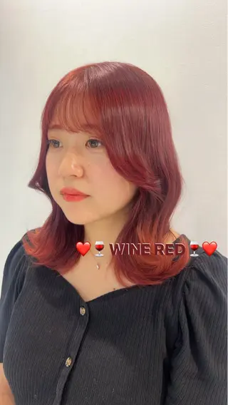ミディアム カラー 💚 AKI 💚のヘアスタイル