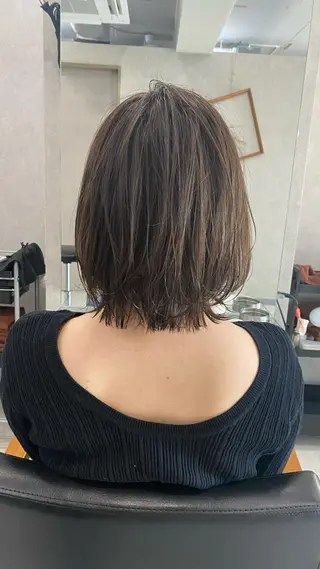 ミディアム カラー ⭐️ショート⭐️美髪 矯正⭐️水口陸のヘアスタイル