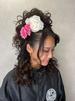 セミロング エクステ*美髪サロン KR2S河内長野店長のヘアスタイル