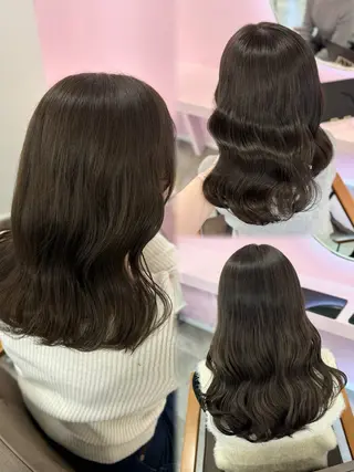 ロング カラー 𝑴𝒊𝒌𝒖💝 透明感モテカラーのヘアスタイル