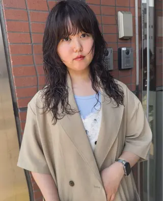 ロング 米澤 俊輔のヘアスタイル