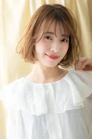 ミディアム 阿部 雲母のヘアスタイル