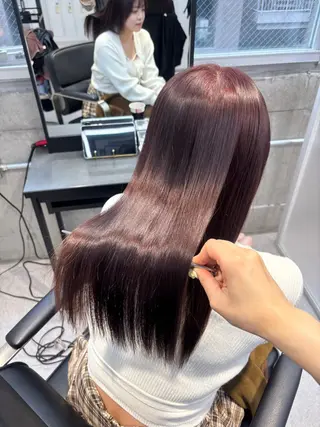 セミロング カラー ヒマワリ🌻/ ワンホン×艶髪特化のヘアスタイル