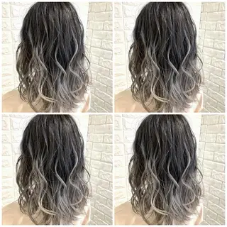 ミディアム カラー ハイトーン/ブリーチ 山崎 悠次のヘアスタイル