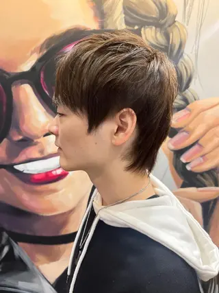 ショート カラー パーマ ヘアアレンジ メンズ キッズ ネイル マツエク・マツパ アイブロウ 久木原 ゆりのヘアスタイル