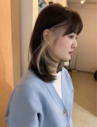 セミロング カラー 🩰透明感カラー/ ストレート🩰のヘアスタイル