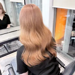 セミロング カラー ヘアアレンジ 💟ケア×ハイトーン 💟/ミオのヘアスタイル