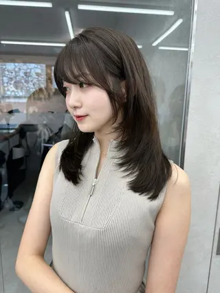 セミロング カラー 🤎透明感カラー/ suguru🤍のヘアスタイル