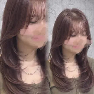 ロング 髪質改善カラー ✖️韓国レイヤー小澤のヘアスタイル