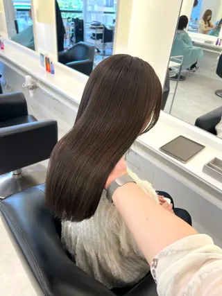 ロング カラー NANO/ ブリーチ×レイヤーのヘアスタイル