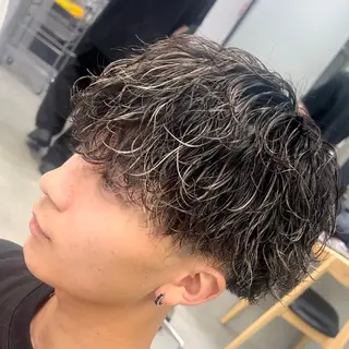 ミディアム パーマ ヘアアレンジ メンズ fifth 石川 凪のヘアスタイル
