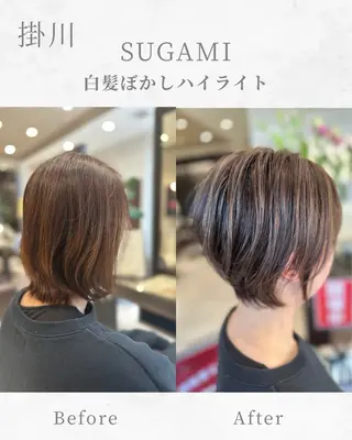ショート カラー SUGAMI ✴︎ Hikariのヘアスタイル