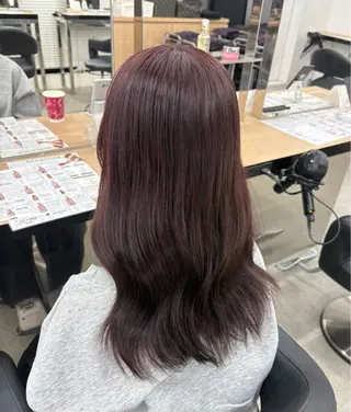 セミロング miku/ラベンダー 透明感カラー🪻❤︎のヘアスタイル