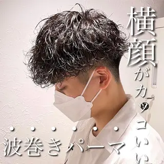 ショート カラー パーマ メンズ 【メンズサロン】 BLUCK 横浜のヘアスタイル