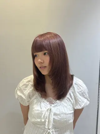 セミロング カラー 🎀レイヤーカット/ 𝓡𝓲𝓷🎀のヘアスタイル