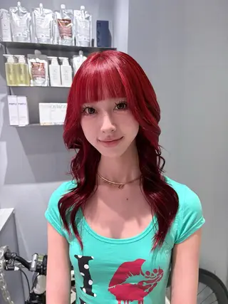 ミディアム カラー NANA🦖 新宿ケアブリーチのヘアスタイル