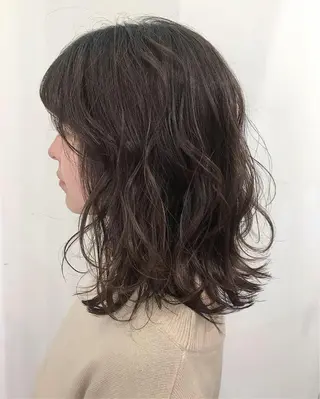 セミロング カラー メンズ縮毛矯正 細谷碧海のヘアスタイル