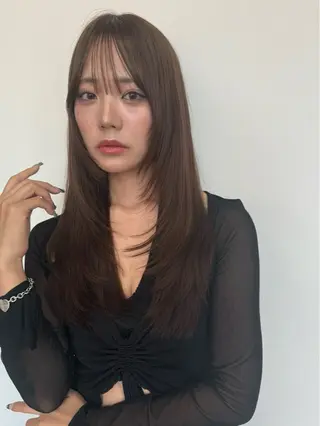ロング 💙レイヤー縮毛矯正 大宮/虎白💙のヘアスタイル